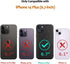 Premium Leather Magnetic Case for iPhone 14 Plus - Shockproof TPU Hybrid, Compatible with MagSafe (Black)