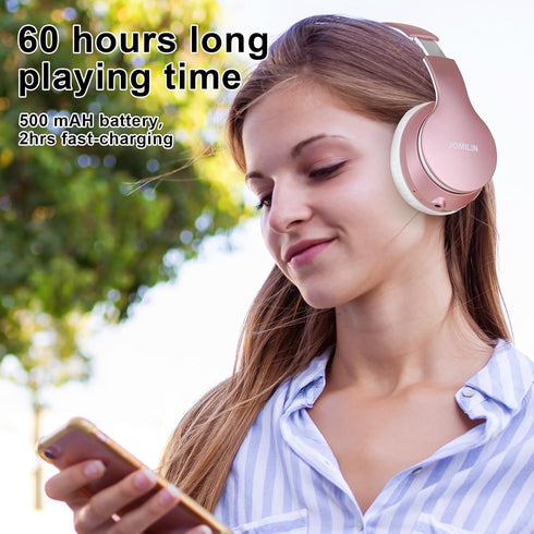 B9 Wireless Headphones Over-Ear, 60 Hours Playtime, Lightweight Folding Hi-Fi Stereo Bluetooth Headset