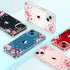 GiiKa iPhone 13 Case with Screen Protector, Clear Floral Shockproof Hard Case with TPU Bumper, Pink Floral