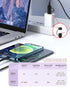 100W Multi 3 in 2 Fast Charging Cable 10FT, Black Long Nylon Braided, USB A/C to USB-C Lightning Micro Connectors for