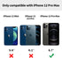 Vegan Leather Phone Case for iPhone 12 Pro Max, Luxury Vintage Slim Cover 5G (2020) 6.7” (Blue)
