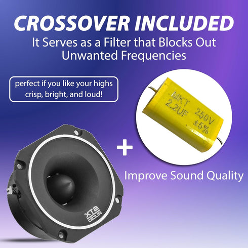 STXAudio STX-55TW 3.4-Inch Super Tweeter Speaker, 4 Ohm, 800W Max Power, 105dB Sensitivity, Titanium Diaphragm for Pro
