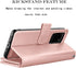 Njjex Galaxy S20 Wallet Case, 6.2", PU Leather, 9 Card Slots, Detachable Kickstand, Rose Gold
