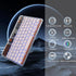 Slim Portable Wireless Bluetooth Keyboard, 10 Inch, 7 Colors Backlit, Rechargeable for Android Tablet, Smartphone,