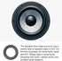 Speaker Foam Edge Surround Rings - Rubber Perforated Subwoofer Replacement Parts, 2 Inch/Black, 2 Pack