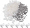 Hicarer 50 Pack R-Type Cable Clip Wire Clamp, White, with 50 Screws for Wire Management