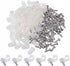 Hicarer 50 Pack R-Type Cable Clip Wire Clamp, White, with 50 Screws for Wire Management