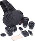S-ZONE Canvas Camera Sling Bag, Anti-theft Backpack Shoulder Crossbody Case with Tripod Holder for DSLR