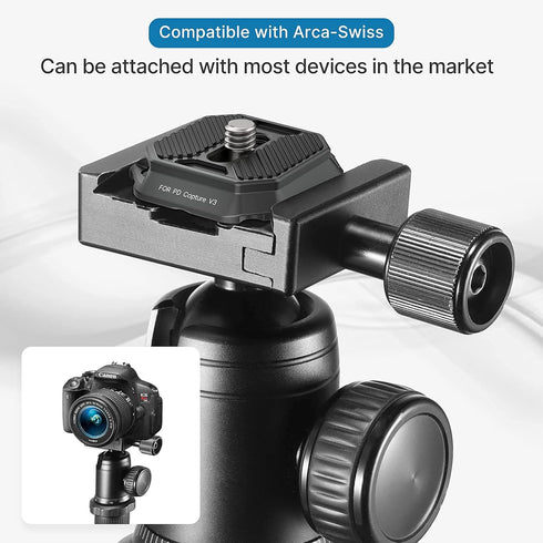 ULANZI New Version F38 Quick Release Plate 2-in-1, FALCAM F38 QR Plate Camera Tripod Mount Adapter (Top Plate, Base