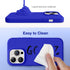 GONEZ iPhone 14 Pro Max Case, Cobalt Blue Liquid Silicone, Magsafe Compatible, with 2X Screen & Camera Lens Protectors.