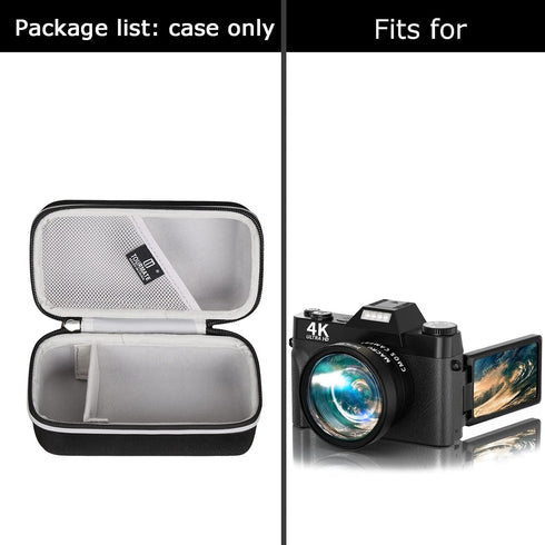 Hard Case for Acoletty 4K Digital Vlogging Camera, Travel Carrying Protective Storage Shell