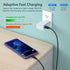 Eversame 6-Pack Adaptive Fast Charging Wall Charger, USB Block for Samsung Galaxy, iPhone, LG, HTC