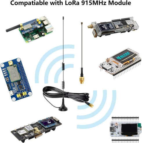 slinkdsco 915MHz ESP32 V3 915MHz 10cm (2 Sets), Meshtastic Long Range Lora Magnetic Base Antenna with SMA Male for LoRa