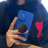 Multi-Function Cell Phone Stand, 4 Pack Blue Black Marble Heart Expanding Grip for Smartphones and Tablets, PENGY-45
