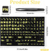 Qulkws 2 PCS Universal English Large Lettering Keyboard Stickers, English Keyboard Stickers, Big Bright Yellow