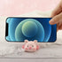 Seninda Funny Pig Phone Holder Pink Resin Cellphone Stand with Playful Upside-Down Design, Cute Animal Desk Accessory
