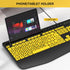 SABLUTE Large Print Keyboard Wired Computer Keyboards with Wrist Rest, Big Letters Easy to Read for Windows