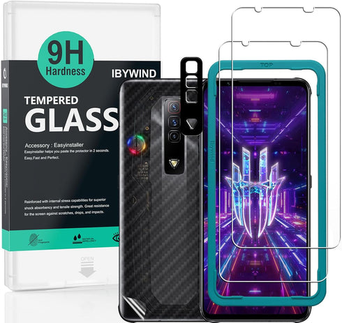 Ibywind 9H Tempered Glass Screen Protector for Redmagic 7 5G (6.8") - 2 Pack + Camera Lens & Back Film, HD Clear,