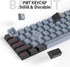 Guffercty kred 61-Keys PBT 60% Keycaps 60 Percent Shine-Through OEM Profile Keycaps Backlit US Layout for 60% Mechanical Keyboard (61 Grey Black) by Guffercty kred