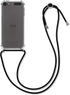 kwmobile Crossbody Case for Apple iPod Touch 6G / 7G, Transparent TPU Cover with Neck Strap - Transparent/Black