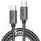 XAOSUN USB C to USB C Cable (240W 16FT), Fast Charging Cable for iPhone 15, MacBook Pro/Air, Samsung Galaxy S23, Pixel