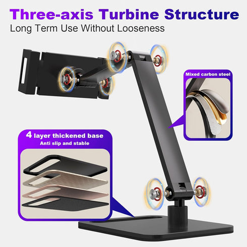 Hnfrwd 6-18.5 Inch,Universal Portable Monitor Stand Holder for Desktop Version Expandable Display Base Adjustable