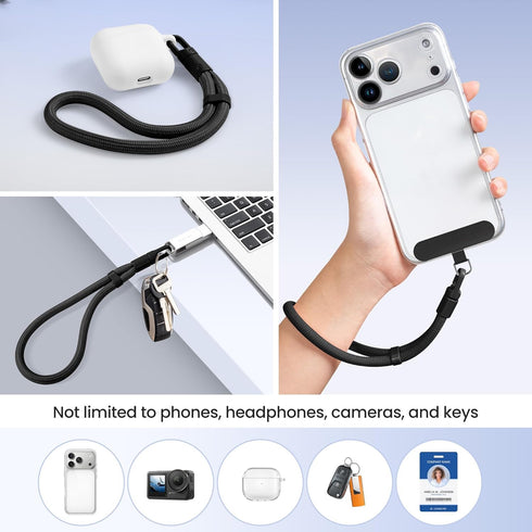 3 Pack 360Rotating takyu Phone Lanyard, Adjustable Phone Wrist Strap Chain with Tether Tabs, Wristlet Keychain Strap