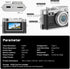 Dienspeak 1080P 32GB 0.96" Mini Digital Camera, HD Tiny Retro Keychain Camera with Card, Screen & OTG Adapter, Vintage