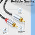3.5mm to RCA Cable, Lightning to RCA Male to Aux Audio Adapter, 3 in 1 Audio Cable for iPhone/iPad Speaker MP3 Tablet