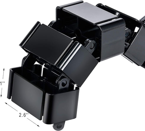 Vwindesk Vertebrae Cable Management Spine Kit | Quad Entry Wire Organizer for Height Adjustable Desk, Black