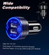 ?2Pack? USB Car Charger Adapter, Dual USB Port 5V/4.8A Charge Car Phone Charger with Blue LED & Touch Switch for iPhone