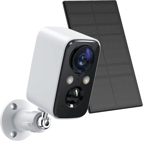 FOAOOD Solar Panel Security Cameras Wireless Outdoor - Battery Powered Cameras for Home