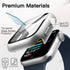 JETech Waterproof Case with Screen Protector for Apple Watch Series 9/8/7 45mm, 2 Pack Full Protective Cover (Silver)