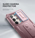 Dexnor Galaxy S24 Ultra Case, Shockproof Full-Body Bumper, Built-in Slide Camera Cover, Screen Protector, Kickstand,
