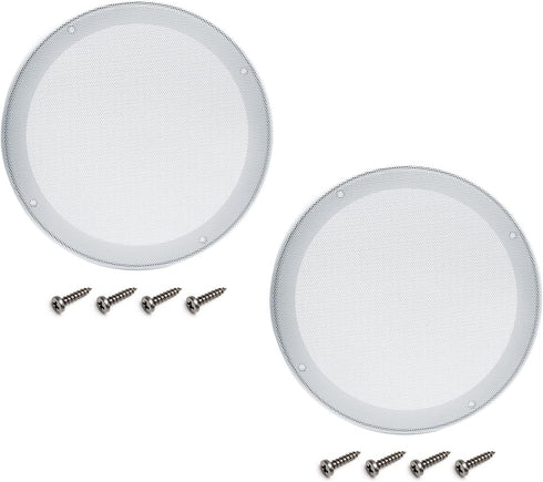 Fielect 2Pcs 8" Speaker Grill Mesh Cover, White SubWoofer Grill Cover with 8 Screws, Car Speaker Guard Protector