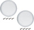Fielect 2Pcs 8" Speaker Grill Mesh Cover, White SubWoofer Grill Cover with 8 Screws, Car Speaker Guard Protector