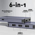 THANDBLE 6 1 3*USB-A 100W USB C to Dual HDMI Adapter, in Docking Station Dual Monitor, Data Ports, PD, HDMI Splitter