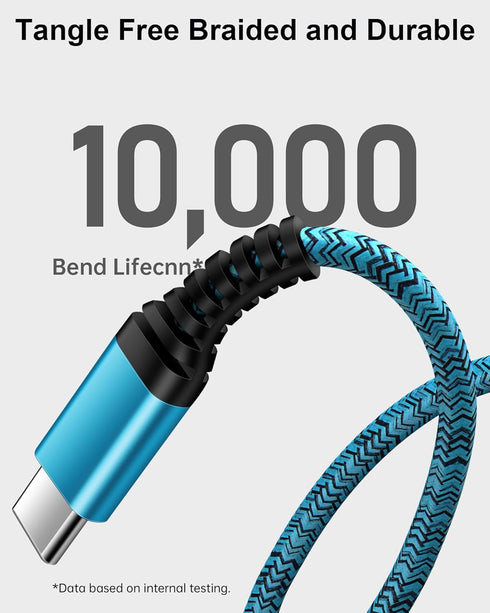 Android Auto Approved USB C to USB C Cable, 6FT Fast Charging Extension Cable for iPhone 15, Samsung Galaxy S24/S23/S22