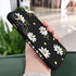 Galaxy S23 FE Case, Chrysanthemum Creative Side Print Design Soft Silicone Rugged Protective Bumper Case (Daisy Black)