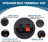 UBANU 2 Pack Speaker Box Terminal Cup, Round Spring Subwoofer Box Terminals Binding Post Wire Connector for Car Speaker