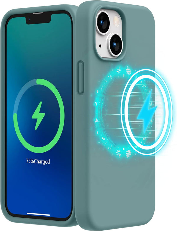 SURPHY Magnetic Case for iPhone 13 Mini, Compatible with MagSafe (5.4 inch 2021 Release), Liquid Silicone Phone Case