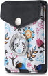 Card Holder for MagSafe Wallet with Ring for iPhone 15/14/13/12 Series, Strong Magnetic Card Holder Flowers Wallet Fit 5 Cards Sleeve Pocket Floral Black