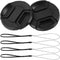 2 Pcs 52mm Center Pinch Front Lens Cap for Nikon DSLR Camera with 18-55mm or 55-200mm Lens, with Cap Keeper