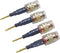 Flex Pin Banana Plugs to 4mm Female Banana Jack Speaker Audio Adapter for Amplifier Sound Systems, 4 Pack