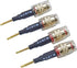 Flex Pin Banana Plugs to 4mm Female Banana Jack Speaker Audio Adapter for Amplifier Sound Systems, 4 Pack