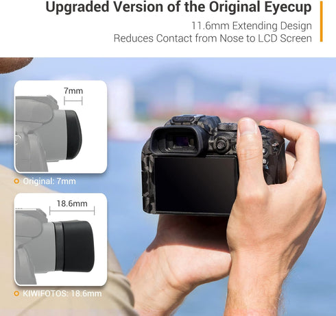 EOS R10 Eye Cup Eyecup Eyepiece, Extended Long Soft Eyecup for Canon EOS R10 Mirrorless Camera, Comfortable for