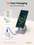 CableCreation Blue 6 inch USB to USB C Cable, 3A Fast Charging, Braided USB C Male to Male for Power Bank, Galaxy S23