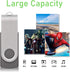 USB Flash Drive 8GB, 10 Pack Thumb Drives USB 2.0 Bulk Swivel Jump Drive with LED Indicator for Data Storage