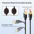 1 2 (2.5M) GELRHONR USB B to USB A Printer Cable Splitter - in Out Printer Cord Switcher for Sharing Keyboard, Mouse