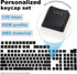 MECCANIXITY 130 Keys Pudding Keycaps Set with Keycap Puller OEM Profile 60 Percent PBT for Mechanical Keyboard Layout, Black Double Shot by MECCANIXITY